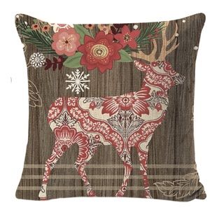 Last one! Reindeer Throw Pillow Cover - gorgeous!